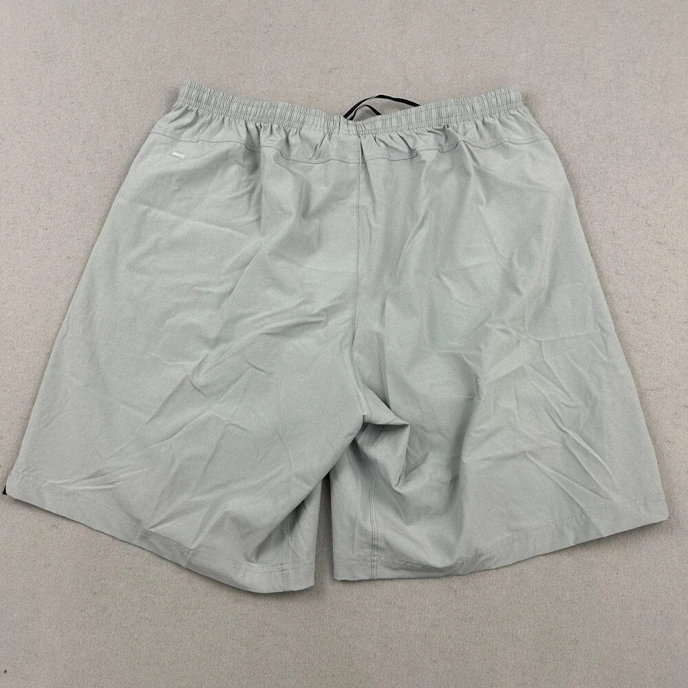 Vintage Nike Shorts Men 2XL Gray Solid Dri Fit Pocket Y2K Training Stretch XXL *